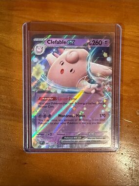 Pokemon Pink Clefable ex Holo Trading Card